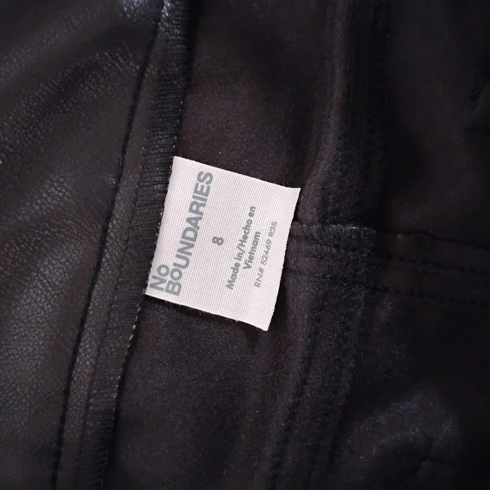 Black Faux Leather Pants - Picture 6 of 8